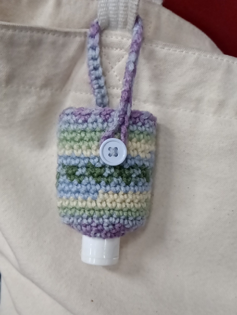 Sage Green Purple & Blue Hand Sanitizer Holder